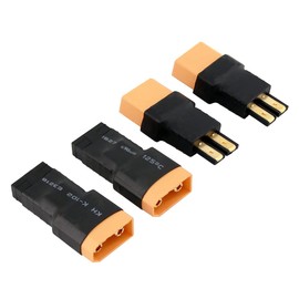 rflaueo 4pcs Compatible with TRX to XT90 Male Female RC Connector Adapter(E41-4)