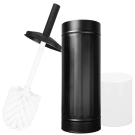 Autumn Alley Black Farmhouse Toilet Brush with Holder Set | Charming Compact Galvanized Farmhouse Bathroom Accessory for Rustic Bathroom Decor | Modern Black Bathroom Accessories