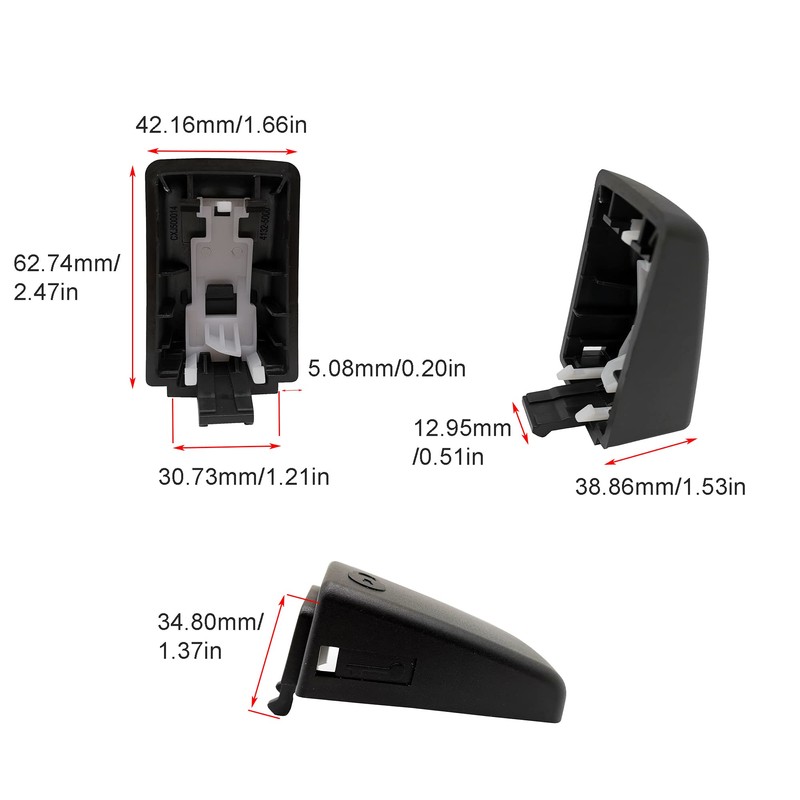 CYONRUAN Car Driver Side Door Handle Cap Left Front Door