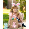 12 Pack Inspirational Happy Easter Burlap Bags with 3D Pom