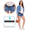 fitglam Women's Maternity Jean Shorts Under Belly Maternity Lounge Denim