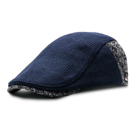 YAMEIZE Winter Flat Cap for Men and Women - Flat Cap Newsboy Hat Warm Flat Cap Ivy Cap Trendy Beret Peaky Cabbie Flat Cap Driving Outdoors, darkblue