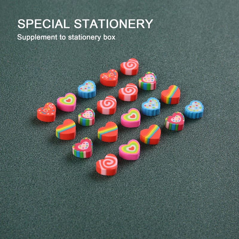 HILAZA 300Pcs Mini Heart Erasers Bulk, Small Erasers for Valentines