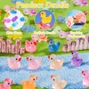 Xerteam 140 Pcs Mini Resin Animals, Luminous 70 Mini Tiny