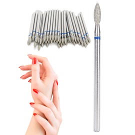 Cunyuer 50Pcs Nail Drill Bits Nail Polishing Grind Head, Replacement Accessory Manicure Tool, Nail Drill Bits for Acrylic Gel Nails Cuticle Clean Pedicure(M-2.7mm)