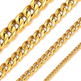 ChainsHouse Kihei Chain Necklace for Men, Silver, Surgical Stainless, Hypoallergenic, Jewelry, Stainless Steel, No Gemstone