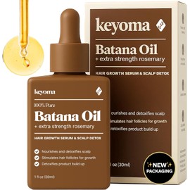 Piegricdiat Keyoma - Batana Oil with Rosemary for Hair Growth - Nourish Scalp & Detox for Strong & Healthy Hair, 100% Organic Batana Oil from Honduras with Rosemary - Reduce Hair Loss & Detox Your Scalp (30 mL)