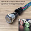 GUUZI 12V-24V/10A Momentary Push Button NO/NC, Waterproof, Green/Red LED Light,