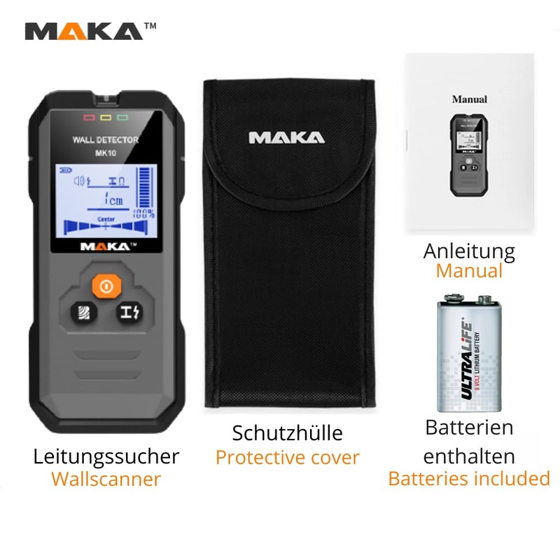MAKA Digital Line Finder - Detection of Copper, Metal, Wood