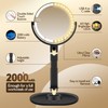 MOMOKUBA Makeup Mirror with Lights, 30X Magnifying & Height Adjustable,