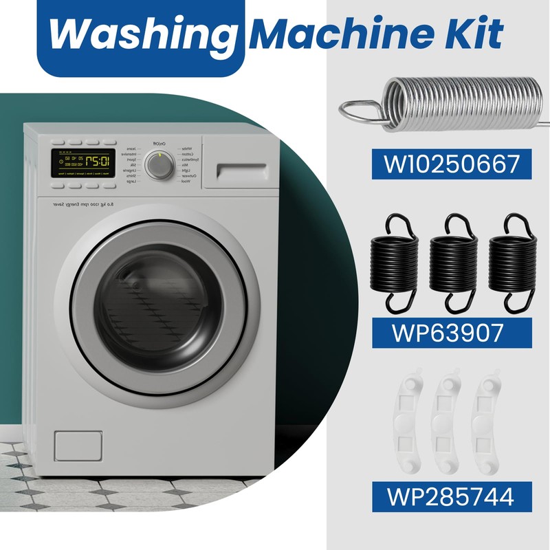 Xwayexa Washing Machine Suspension Spring Kit (3x WP63907 Springs +