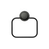 Croydex Stick 'n' Lock Towel Ring, Matt Black