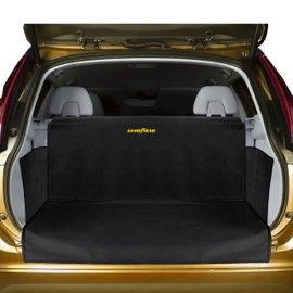 GOODYEAR Water Resistant SUV Cargo Cover – Heavy-Duty Trunk Protector for Dogs, Durable Liner with Side Walls, Pet Mat, Trunk Cover for SUV and Car, Car Accessories - Standard Size