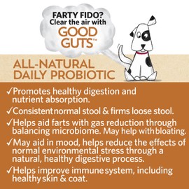 Fidobiotics Good Guts for Big Mutts Probiotic for Dogs, 12 Billion CFUs, 11 Strains, 5 Digestive Enzymes, 2 Prebiotics, Digestive Gut Health for Dogs, Adult & Puppy Probiotics Supplements (20 Days)