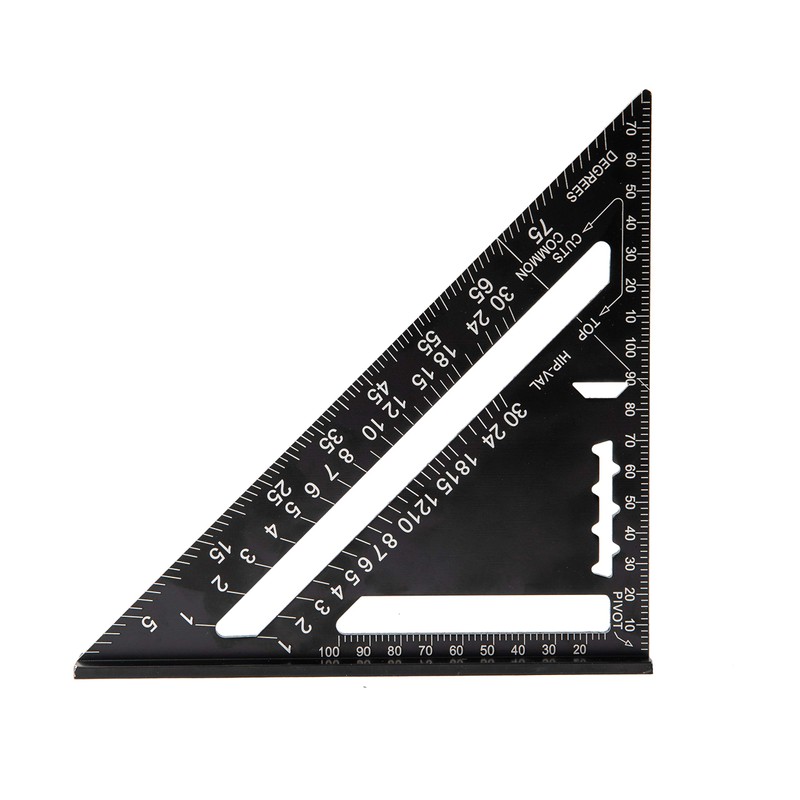 Beslands Triangular Ruler for Carpentry, Circular Saw Ruler, 7.1 x