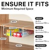 Simple Houseware 2-Pack Under Shelf Wire Metal Basket Shelf, White