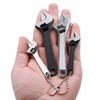 KAYIMAS Mini Adjustable Spanner, 2.5" Small Steel Spanner Jaw Wrench