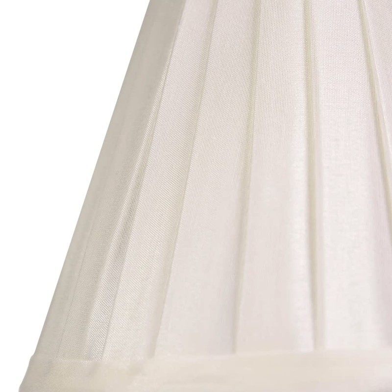 Traditional Classic Cream Faux Silk Pleated Inner Lined Lamp Shade