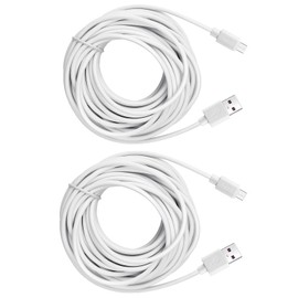 Smays Charger Cord Replacement for Infant Optics Baby Monitor, DXR-8, Babysense Owlet, Motorola Monitors - 13 ft Power Cable 2-Pack