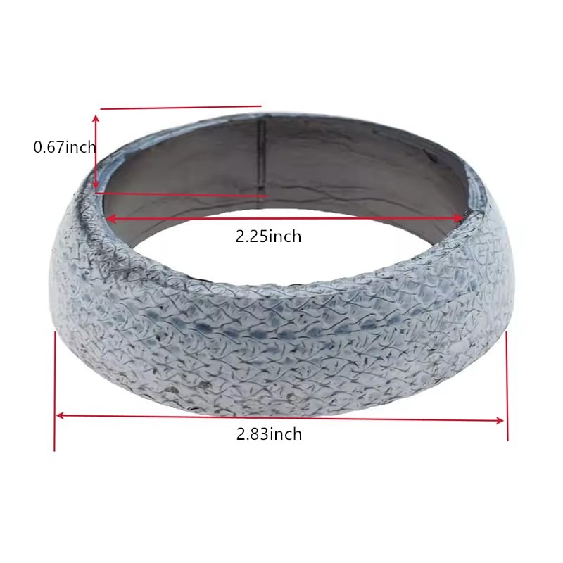 2PCS Exhaust Manifold Gasket, 2.5 Inch 3 Inch Exhaust Flange