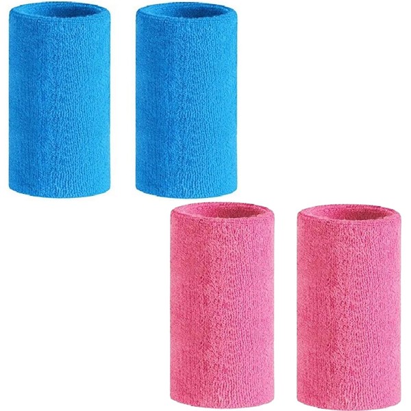 IONPSHG 2Pcs Wristbands Elastic Athletic Wrist Bands Absorbent Wrist Sweatbands