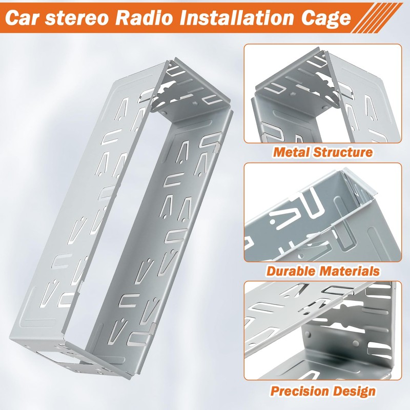 Sthovd Universal Single Din Stereo Radio Replacement Fitting Cage Kit