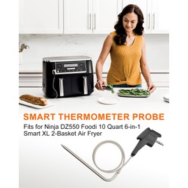 ULXIOM Air Temperature Thermometer Probe Replacement for Ninja DZ550 Foodi Smart XL 6-in-1 Dual Temp Probe Indoor Grill & Air Fryer Accessories