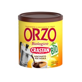 Crastan Orzo Tostato e Macinato per Moka - Espresso - Infusione da agricoltura biologica - 1 Barattolo da 400 g