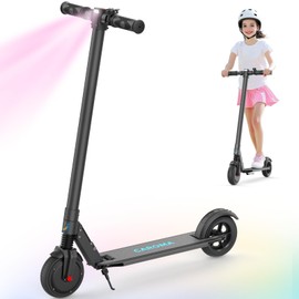 Caroma Electric Scooter for Kids Ages 8-12, 250W Motor, Max 16 Miles & 15 Mph, 3 Speeds Adjustable, LED Display & Foldable, Double Safe Brake, Electric Scooter for Kids Ages 10-14