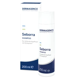DERMASENCE Seborra Shampoo 200 ml - Shampoo for Oily Scalp & Dandruff, with Menthol, Panthenol & Proven Dandruff Active Ingredient, Cooling & Soothing, Vegan, Suitable for Daily Use