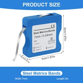 OFFCUP Tooth Sandpaper, Dental Sanding Strips Ultra-Fine Grit Size Interdental Sanding Tools, Dental Polishing Strips Portable Tooth Sandpaper for Polishing Teeth (3 m x 7 mm)