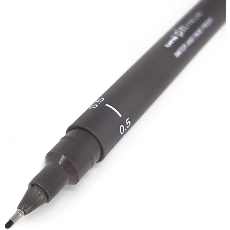 Uni Pin Fineliner Drawing Pen - Dark Grey Tone -