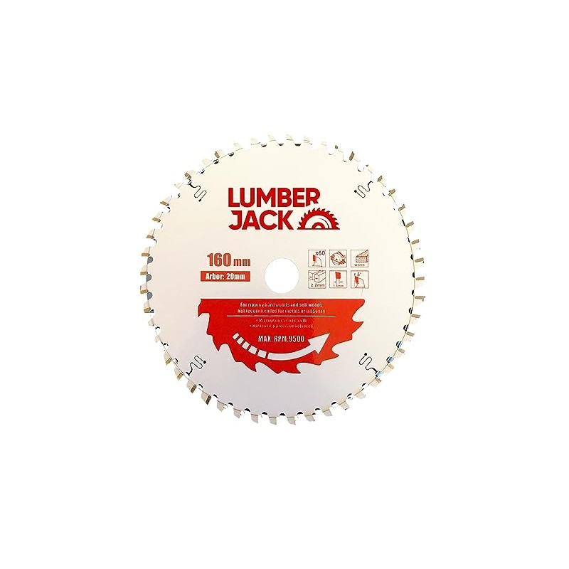 LUMBER JACK 160mm x 20mm x 2.2mm 60 Tooth Circular
