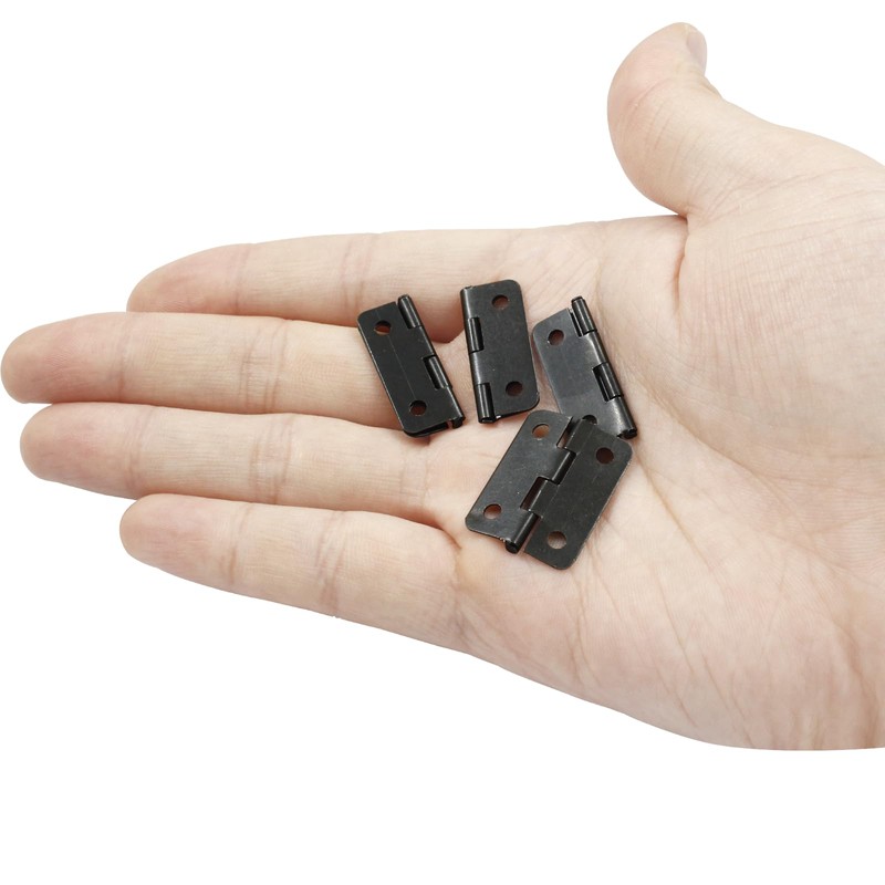 Murtenze 24Pcs Black Butt Hinge, 1 inch x 3/4 inch
