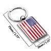 Biomar Labs® 3D Metal USA Flag Keyring Key Ring Accessories