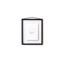 Opposite Wall Floating Black Solid Oak Wood Frame with Clear Acrylic Panels, 8x10 in | 20x25 cm | Floating Picture Frame to Display Photos, Artwork, Posters, or Pressed Flowers | Vertical or Horizontal Wall Mount