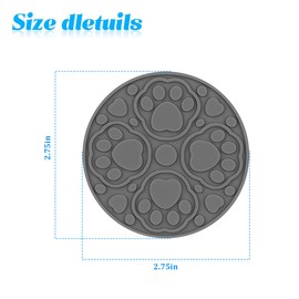 FALVFUN Car Cup Holder Coasters, 2PCS 2.75 inch Silicone Anti Slip Cute Dog Paw Vehicle Cup Mats, Automotive Water Bottles Holder Decorative Accessories, Universal for SUV RV Truck (Light Gray)