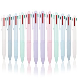 KLEBREIS 12 Pieces Multicolor Ballpoint Pen 0.5 mm 4-in-1 Colored Nurse Pens Fine Point Retractable Ballpoint Pen for Office School Supplies Nurses Students Kids Gift