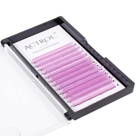 Cdolored Eyelash Extensions Easy Fan Purple 9-16mm Mixed D Curl Easy Fanning 0.1mm Self Premade Volume Lash Supplies