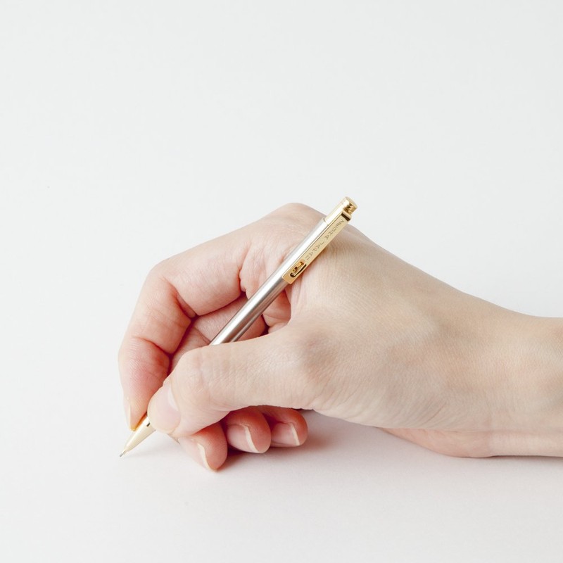 ZEBRA Mini Mechanical Pencil TS-5, 0.5mm, Silver with Gold Accent