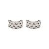 Miyabi Grace Women's Elegant Silver Check Resin Plastic Post Earrings