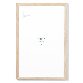 Opposite Wall - 11x17 in - Natural Solid Oak Wood Picture Frame - Lightweight, Versatile & Shatterproof - Wall Hanging Poster or Photo Frame - Wall Decor for Office, Gallery & Home