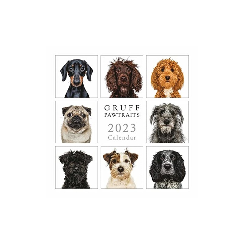 Wall Calendars 2023 by Portico Designs (Gruff Pawtraits Square Calendar)