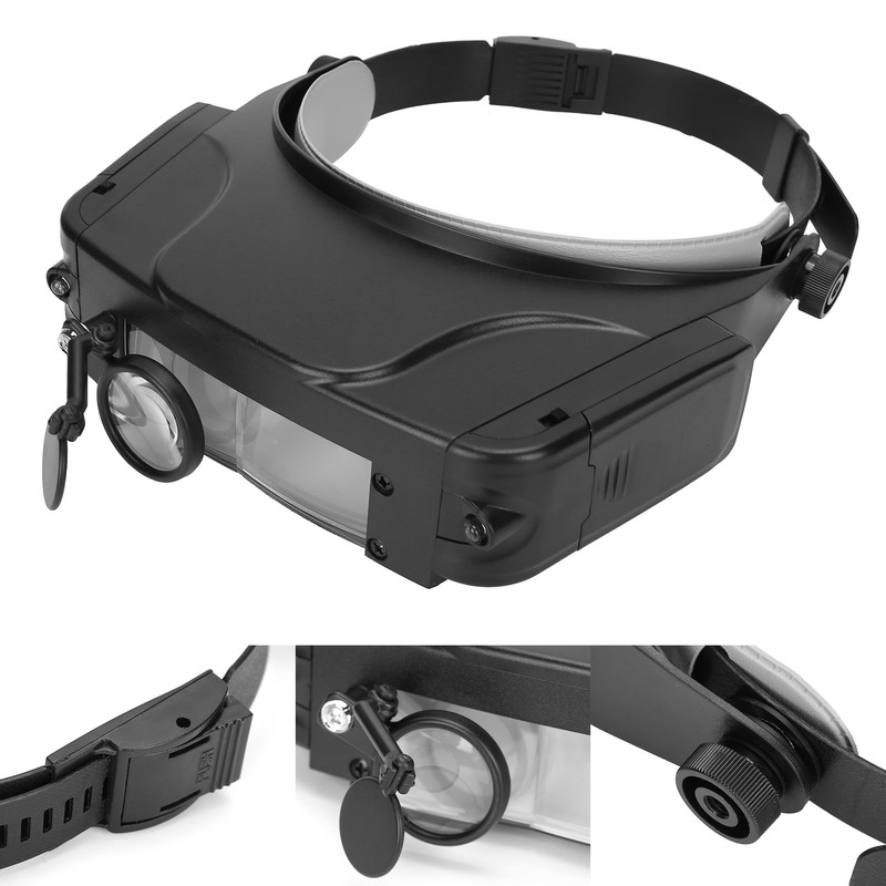 1.5X 3X 9.5X 11X Head Wearing Magnifier Multi Functional LED