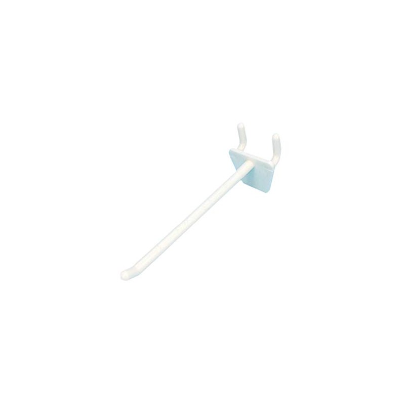 Lauri Shop 4" White Plastic Pegboard Hooks - 50 Pack