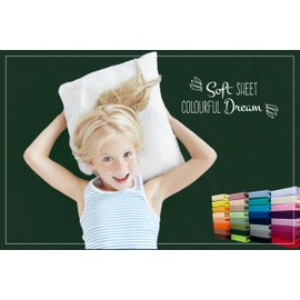 Soft Dream Fitted sheet, 80 x 180 cm, premium quality, 100% combed cotton jersey, fitted sheet for cot, junior bed, OekoTex certified, made in the EU, fitted sheet 80 x 180 cm