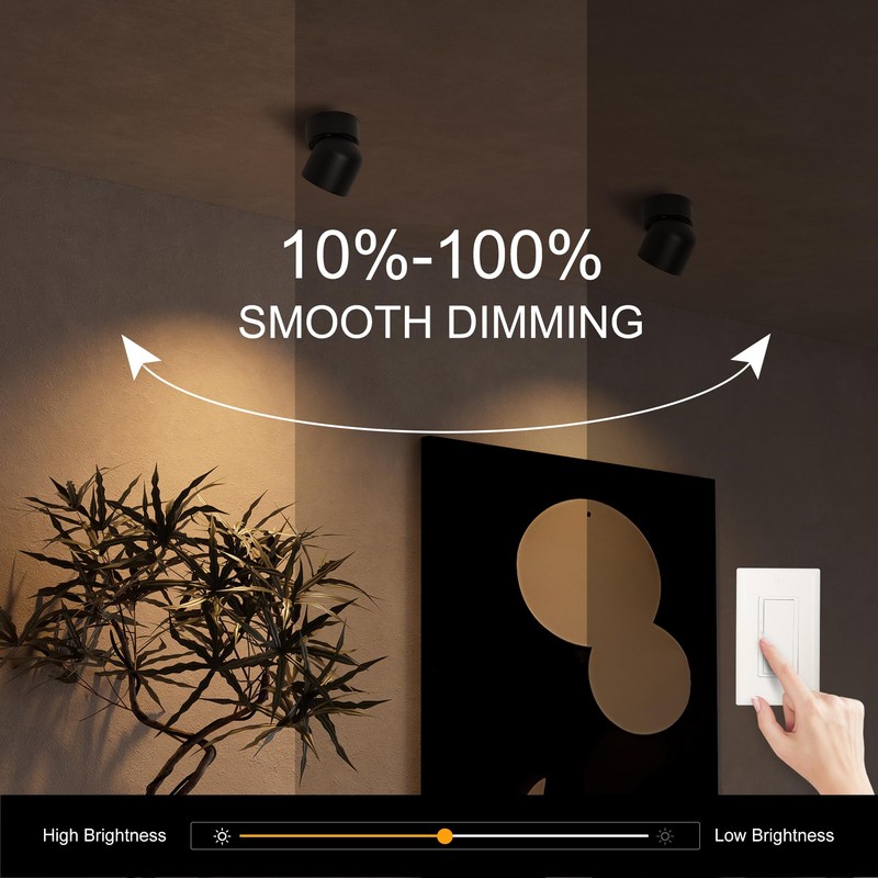 Aisilan Ceiling Spot Lights Indoor, 15W Modern LED Spotlight 350°