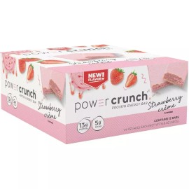 Power Crunch Protein Energy Bar Flavor Strawberry Creme 1.4 oz, 12 ct