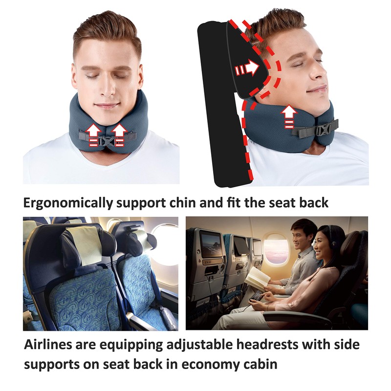 EASYNAP Pocket Air Travel Pillow Memory Foam New Formula Big