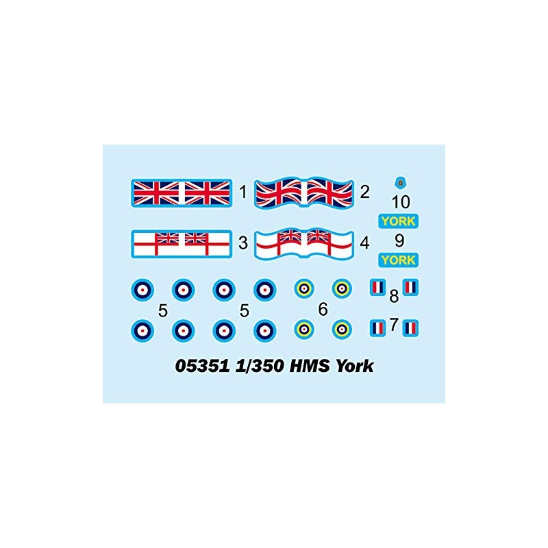 Trumpeter TRU05351 1/350 HMS York Plastic Model kit, Various